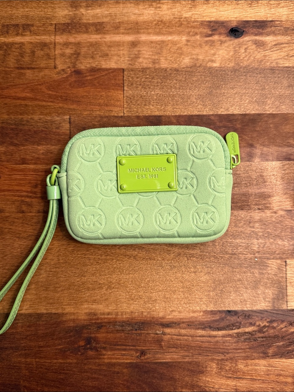 Michael Kors Lime MK Wristlet